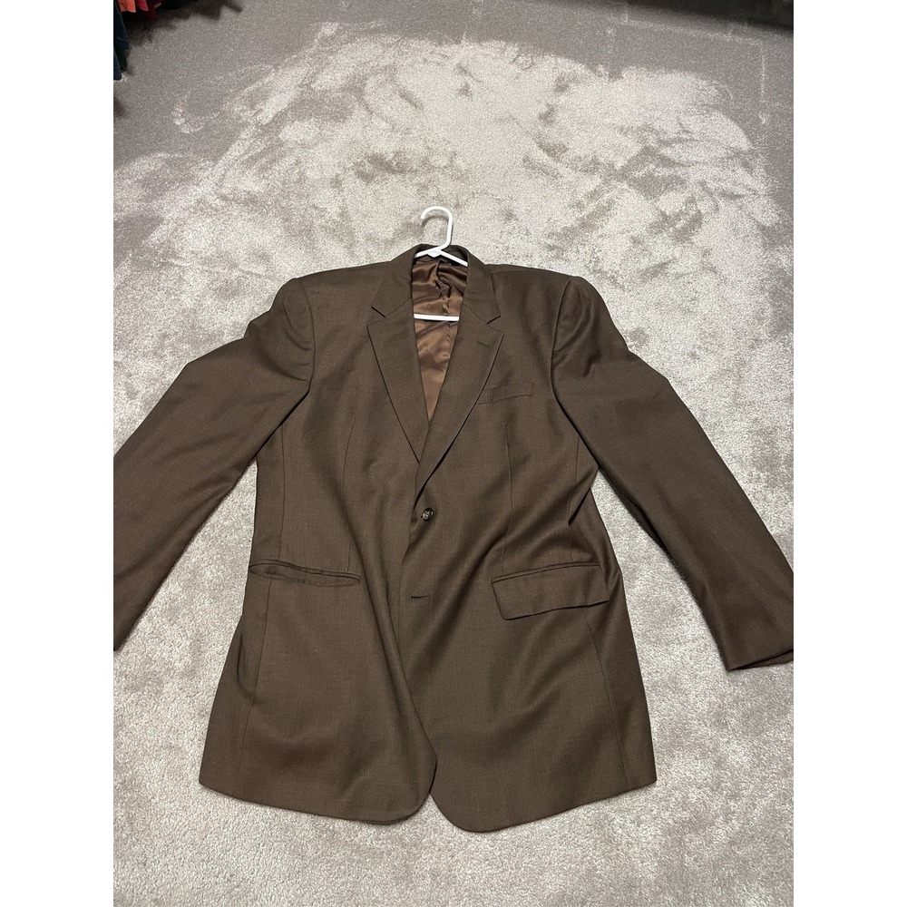 Jos A Bank Mens Brown Sport Coat Blazer Jacket 2 Button Wool 44L